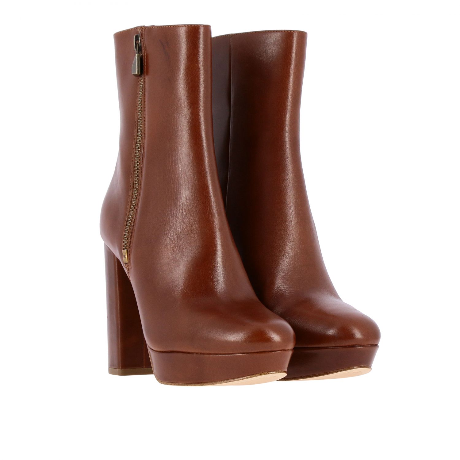 Michael Michael Kors Outlet: Frenchie leather ankle boots | Heeled ...