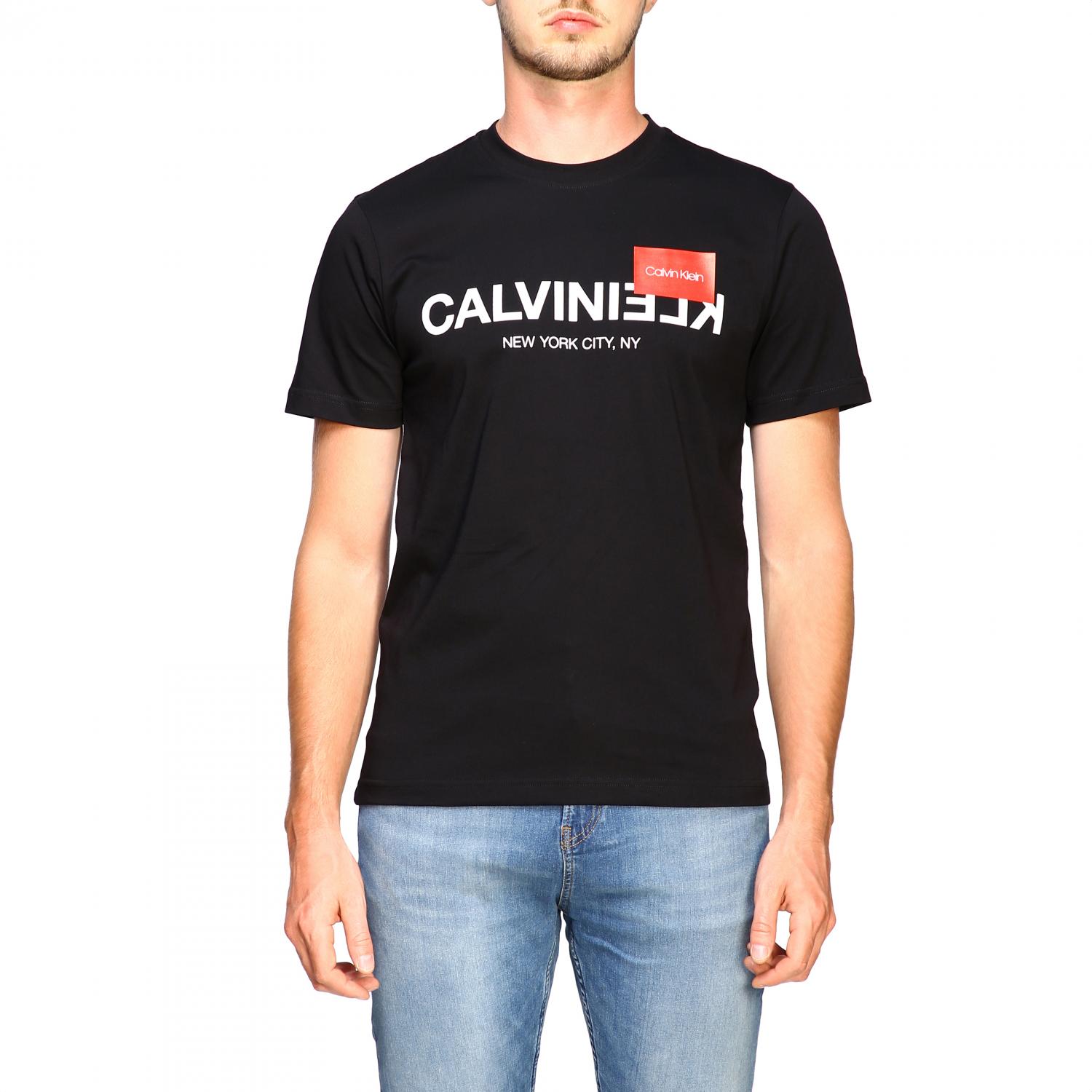 calvin klein reverse logo t shirt