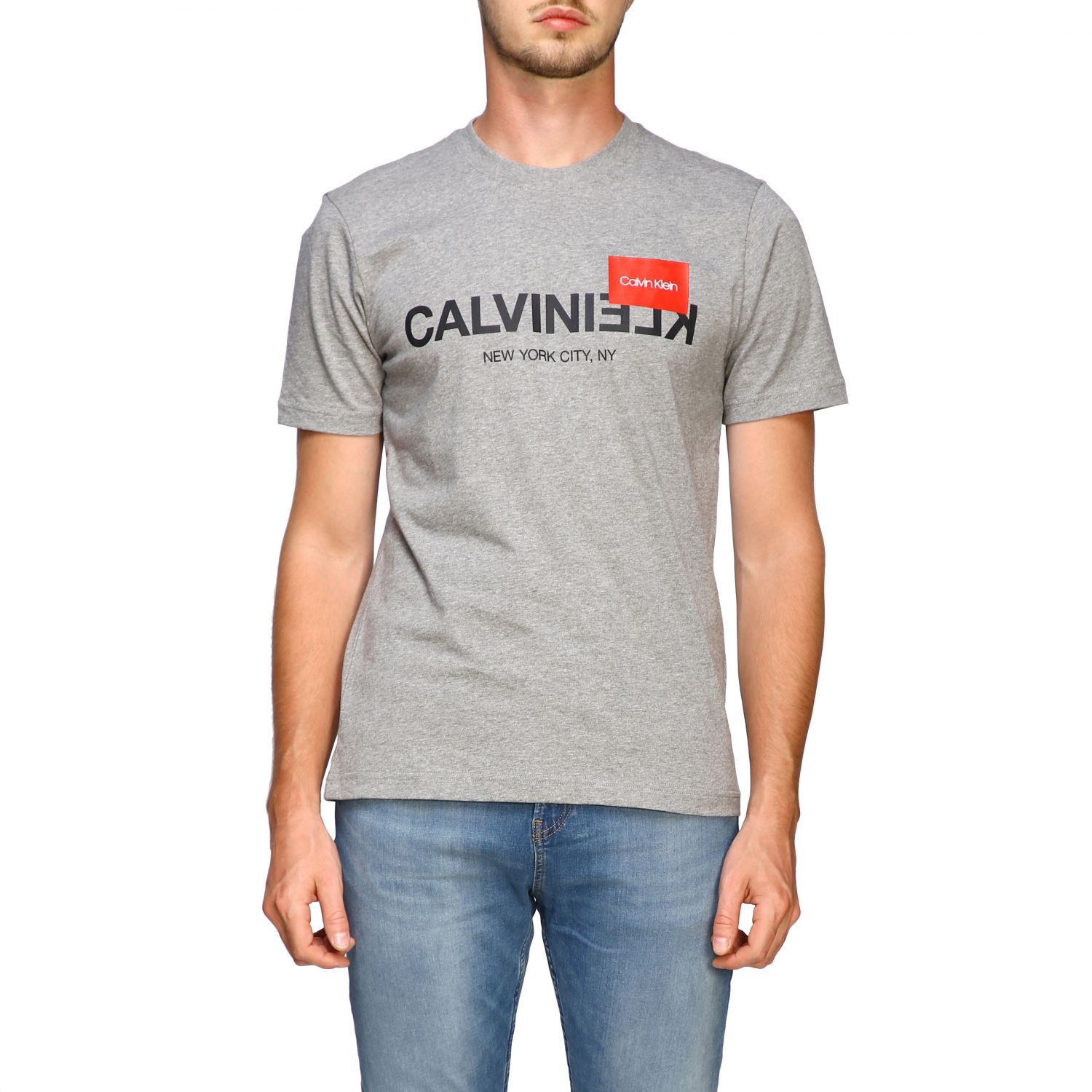 Calvin Kleinアウトレット：Tシャツ メンズ - グレー | GIGLIO.COMオンラインのCalvin Klein Tシャツ