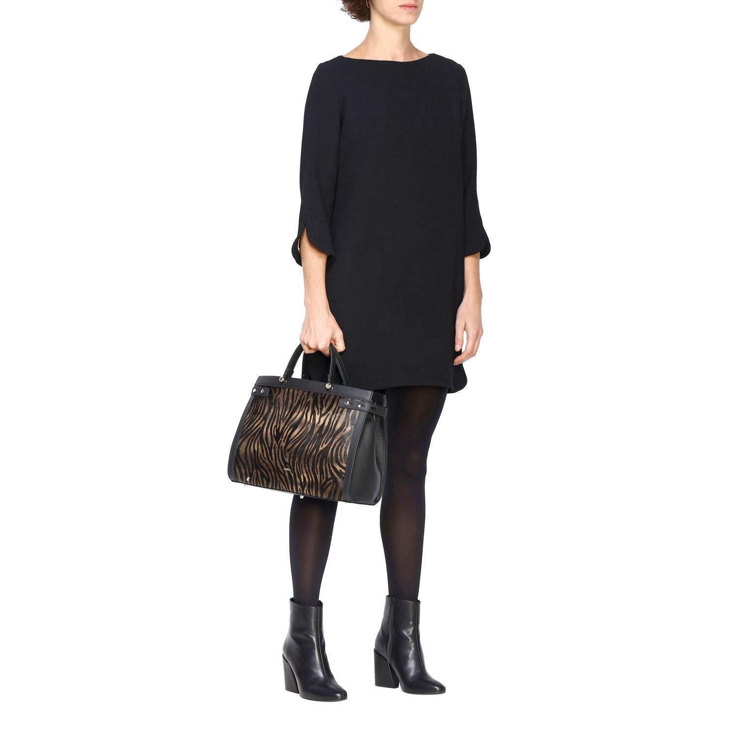 Furla Outlet: Borsa Lady animalier tote in pelle con logo - Fantasia | Borsa  A Mano Furla 1033811 BYT3 GIGLIO.COM