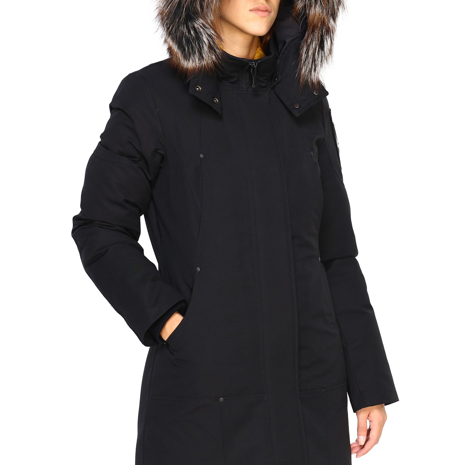 Moose Knuckles Outlet: Jacket women | Jacket Moose Knuckles Women Black ...