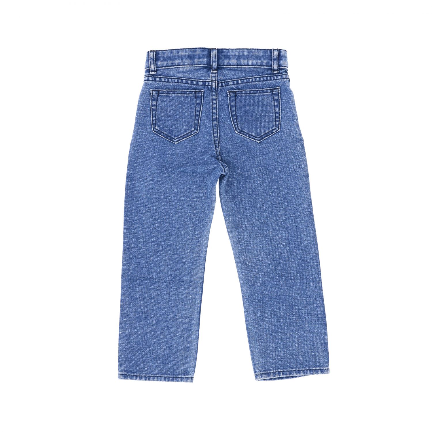 Burberry Outlet: denim jeans with printed logo | Jeans Burberry Kids ...
