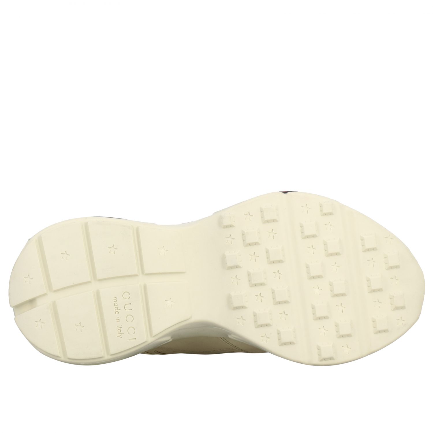 GUCCI: Zapatillas Rhyton de cuero con estampado maxi Boca - Blanco |  Zapatillas Gucci 552093 A9L00 GIGLIO.COM