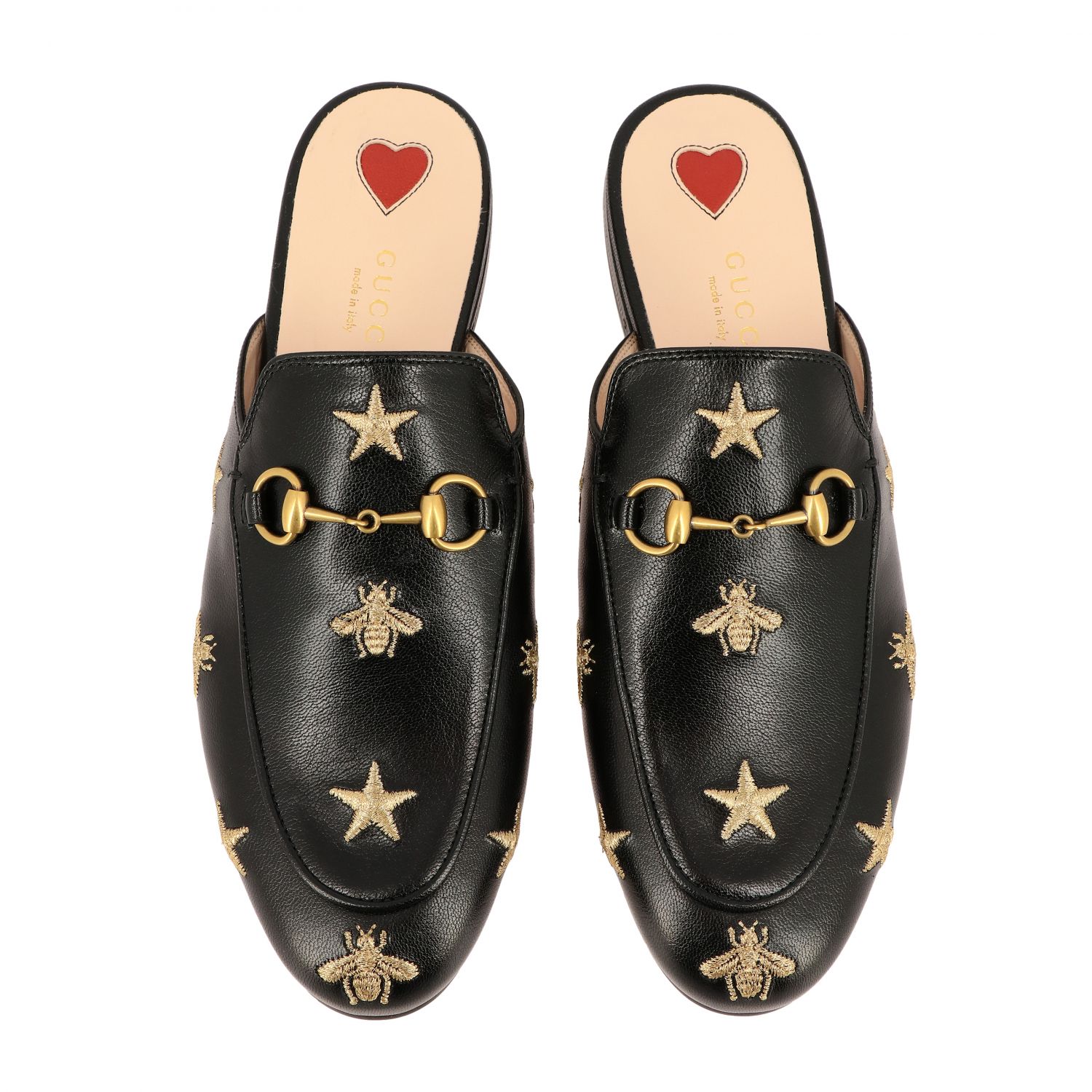 gucci mules with bees