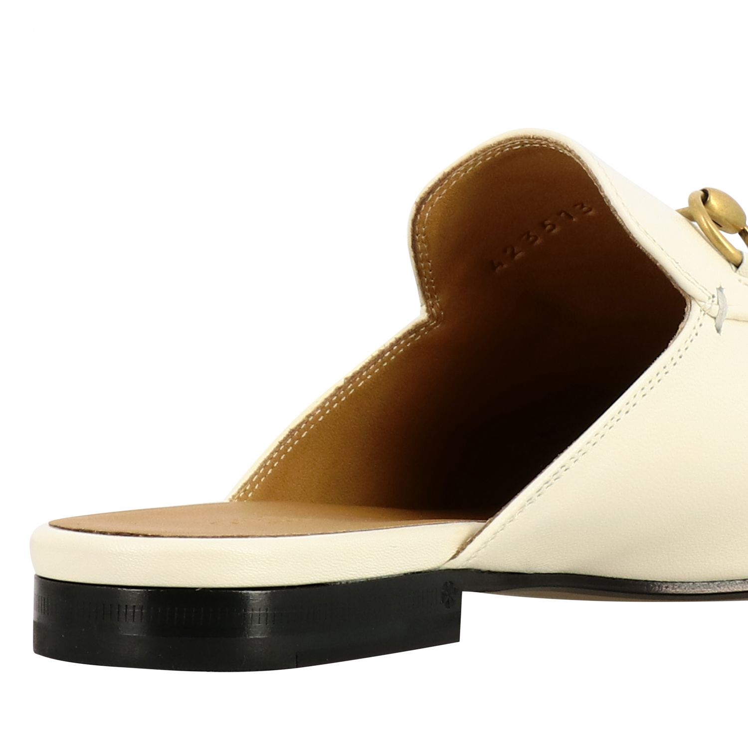 princetown leather slipper white