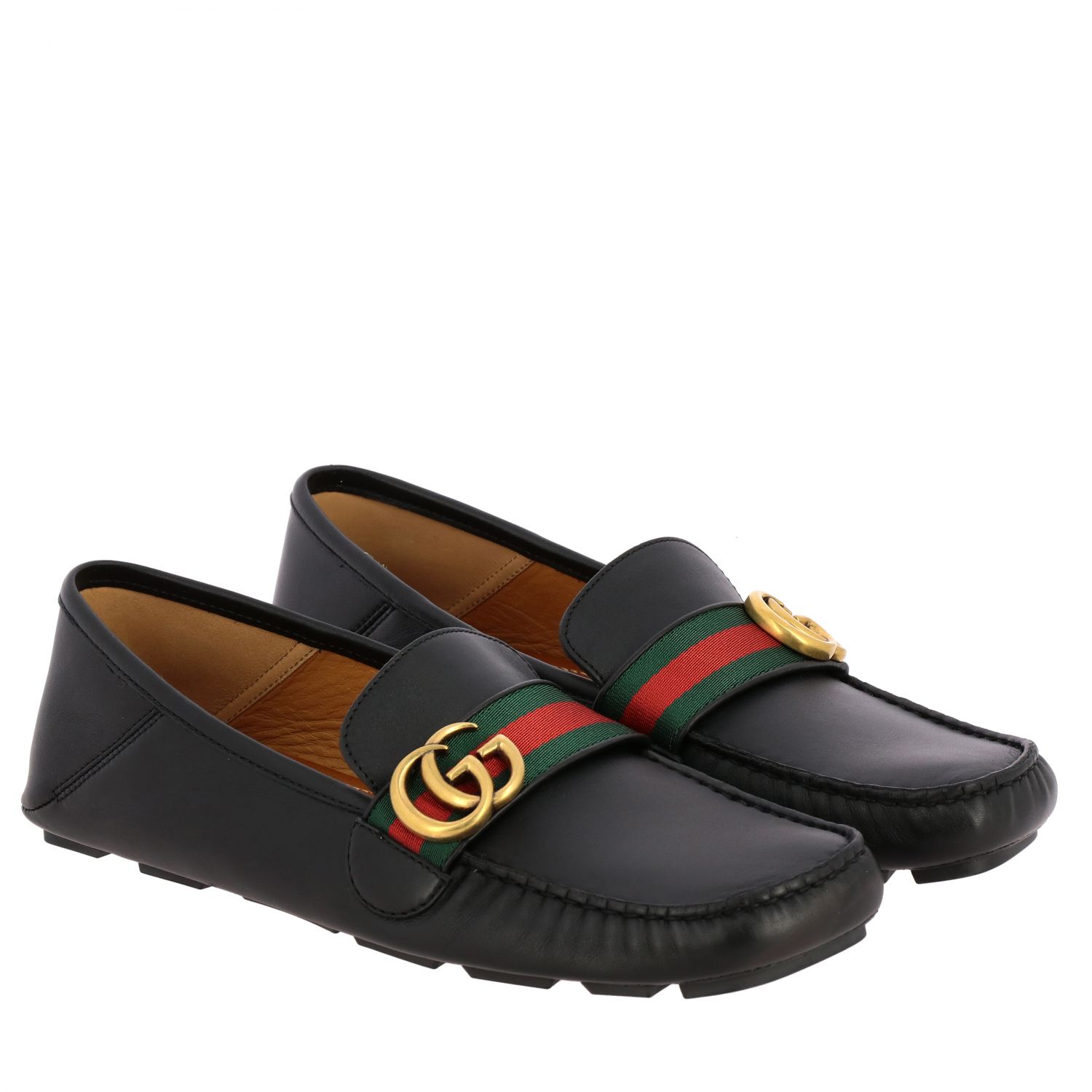 GUCCI: Noel driver moccasin in leather 