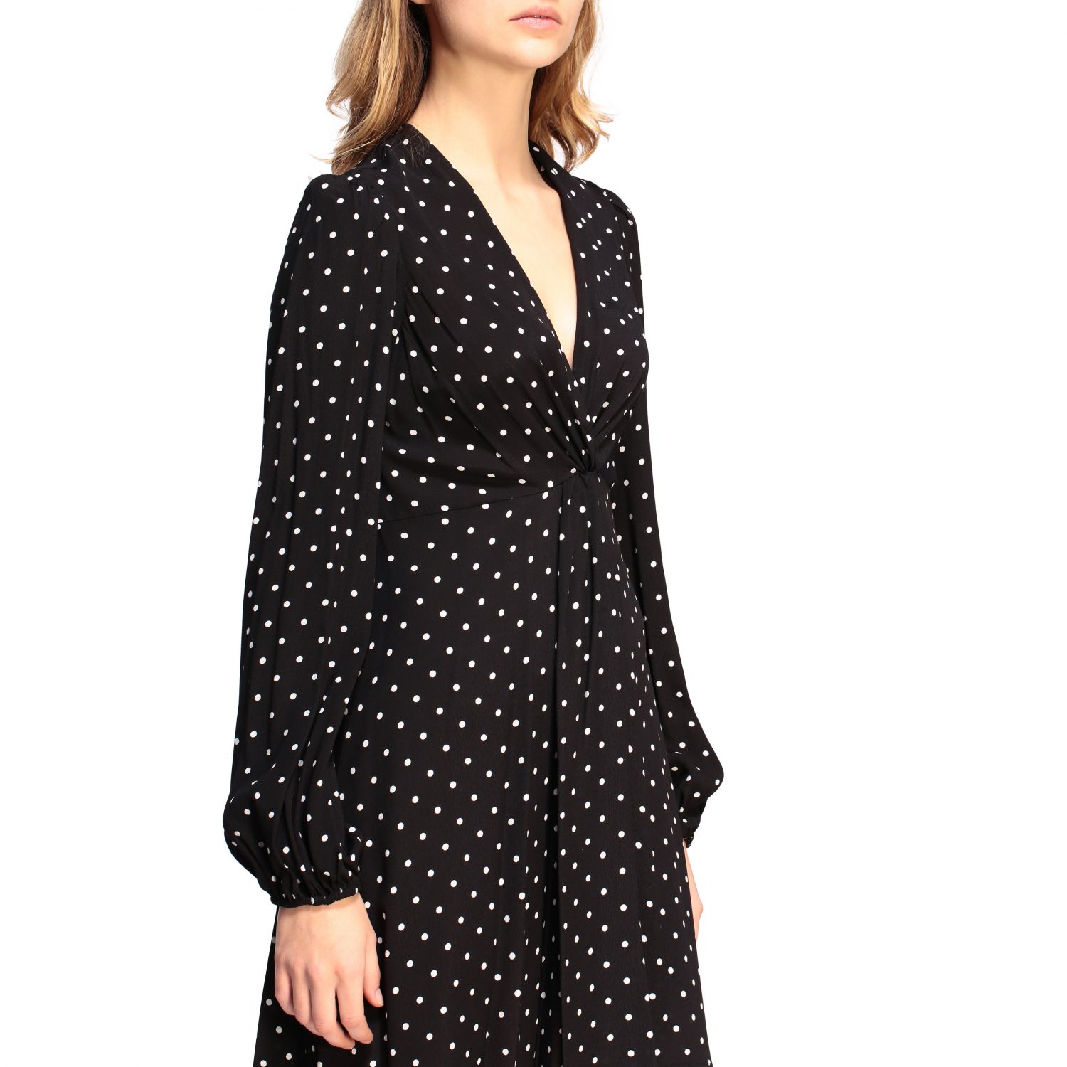 Pinko Outlet: Abito Frappe 1 a pois - Nero | Abito Pinko 1G14ZA-Y63A FRAPPE  1 GIGLIO.COM