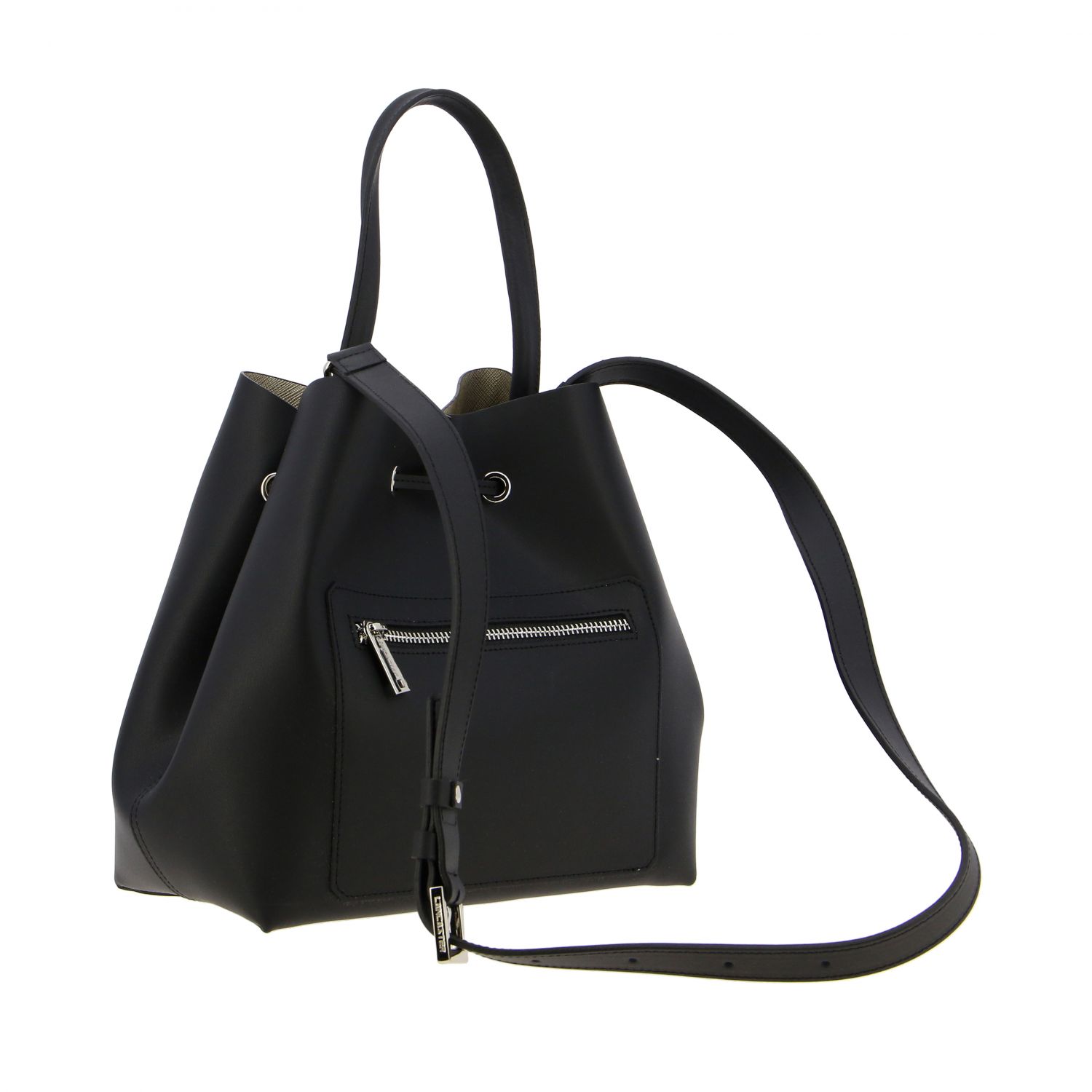 Lancaster Paris Outlet Sac Seau En Cuir Noir Sac Port Main lancaster-paris-outlet-sac-seau-en-cuir-noir-sac-port-main