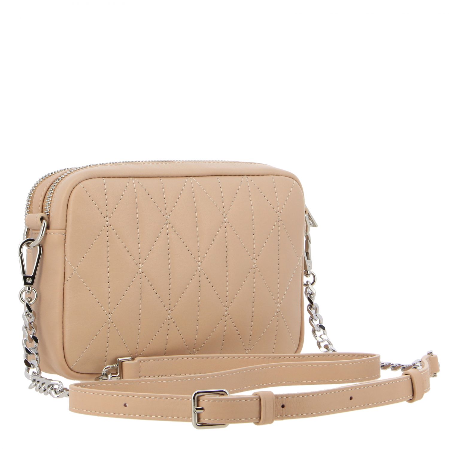 Lancaster Paris Outlet: shoulder bag in quilted leather - Beige | Mini ...