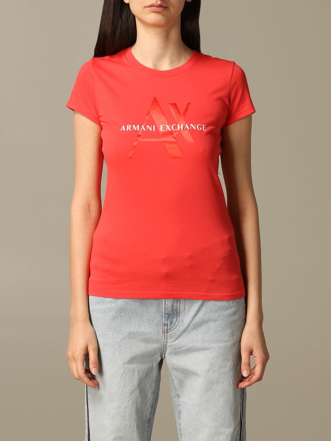 armani exchange t shirt red