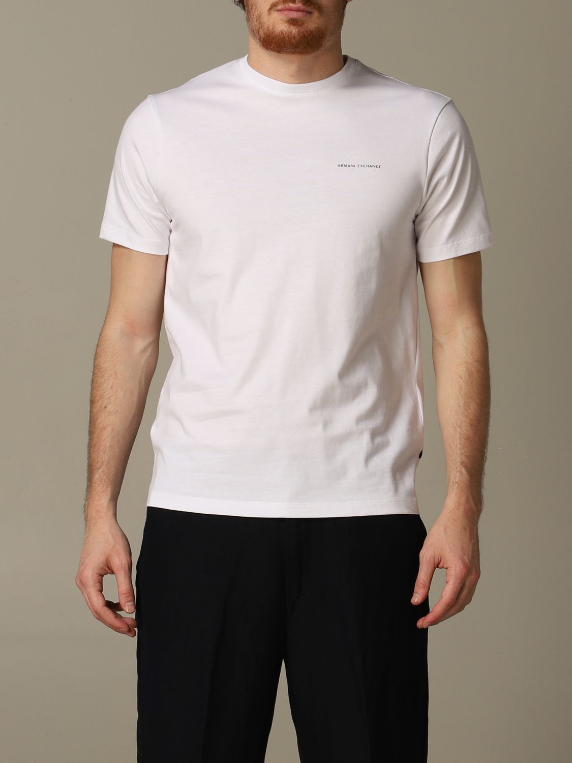 Armani Exchange Outlet: t-shirt with logo - White | Armani Exchange t-shirt  3HZTLC ZJZ8Z online on 