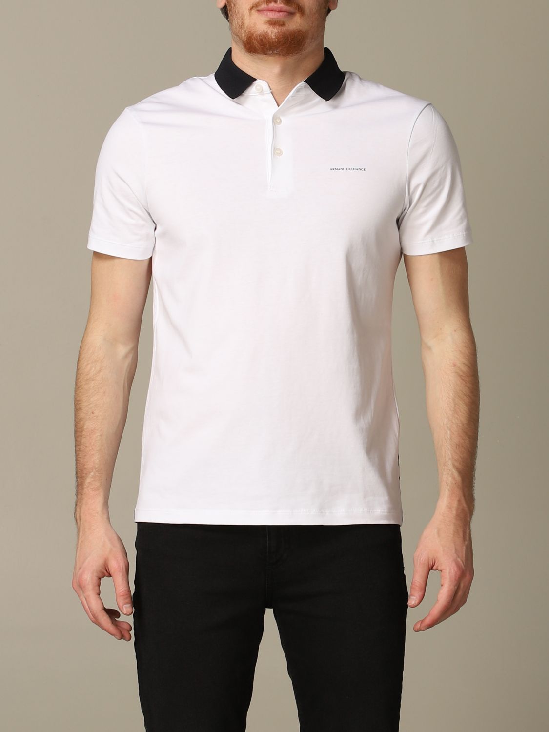 white armani polo shirt