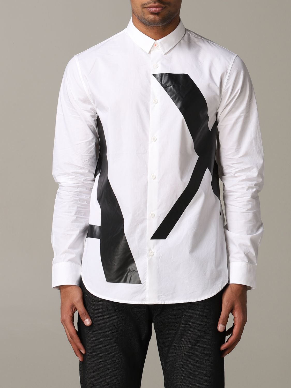 Armani Exchange shirt with big logo 
