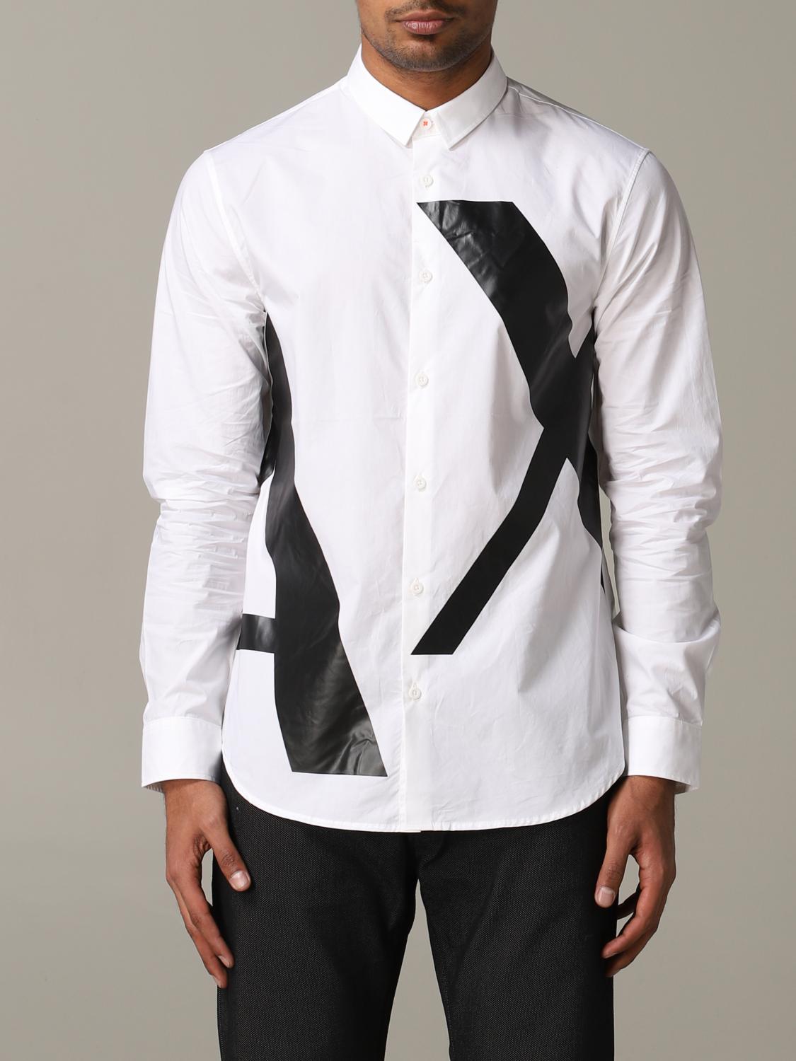 armani exchange button up