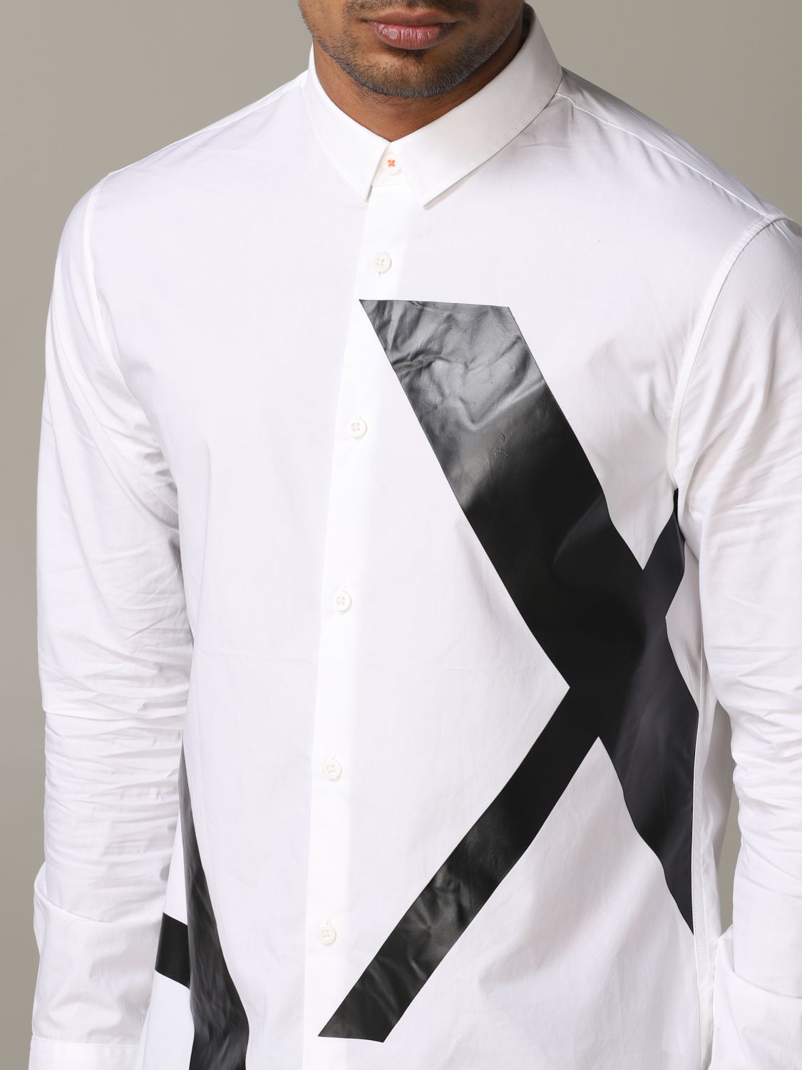 ARMANI EXCHANGE: shirt with big logo print | Shirt Armani Exchange Men ...