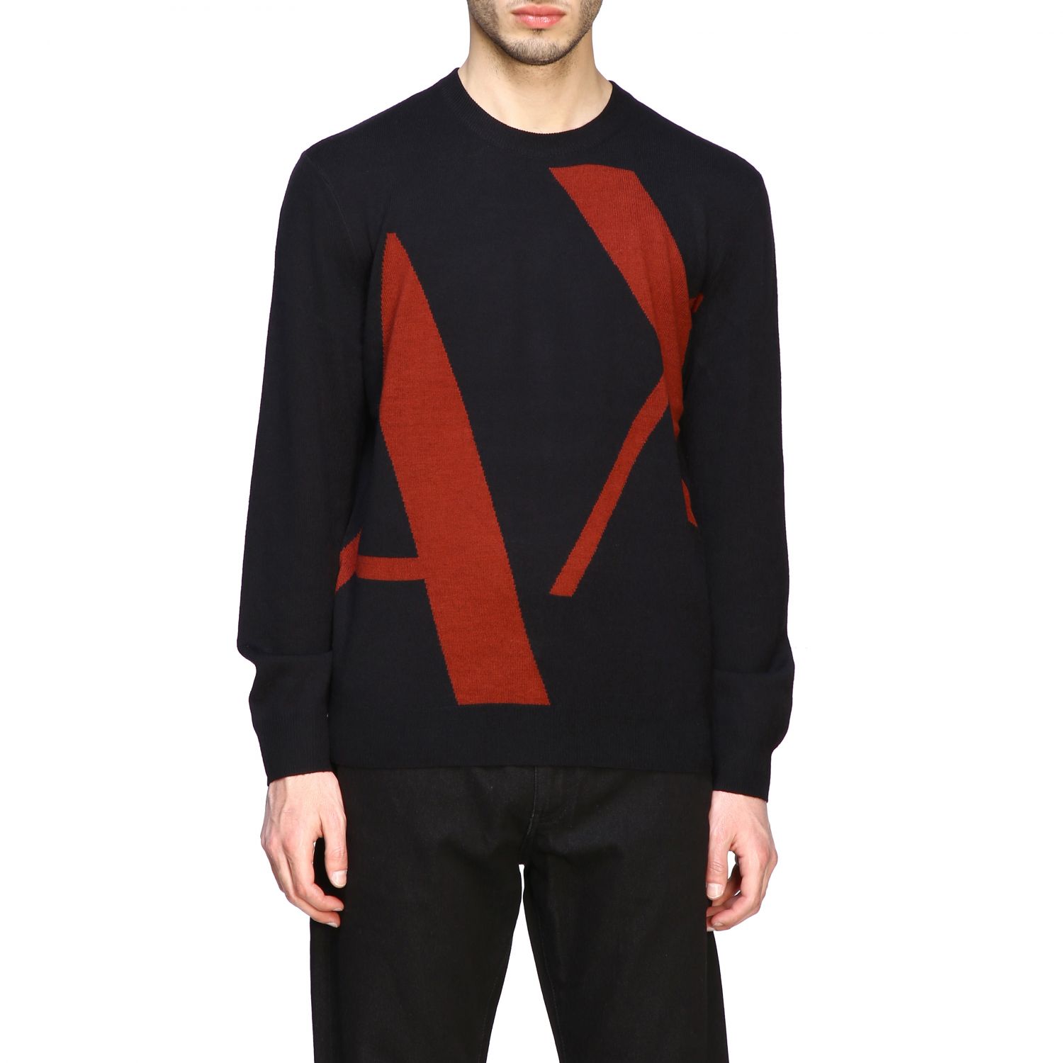 armani exchange logo sweater