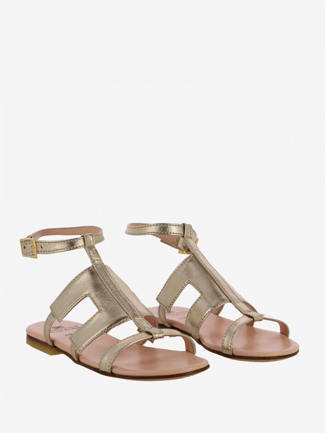 Elisabetta Franchi Outlet: sandal in laminated leather | Shoes ...