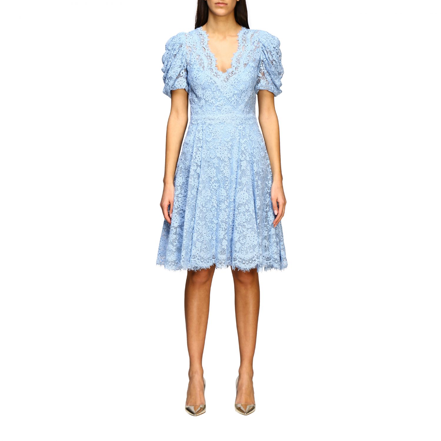 Kleid Ermanno Scervino: Ermanno Scervino Kleid mit Spitze hellblau 1