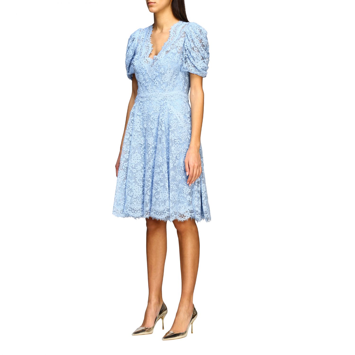 Kleid Ermanno Scervino: Ermanno Scervino Kleid mit Spitze hellblau 3