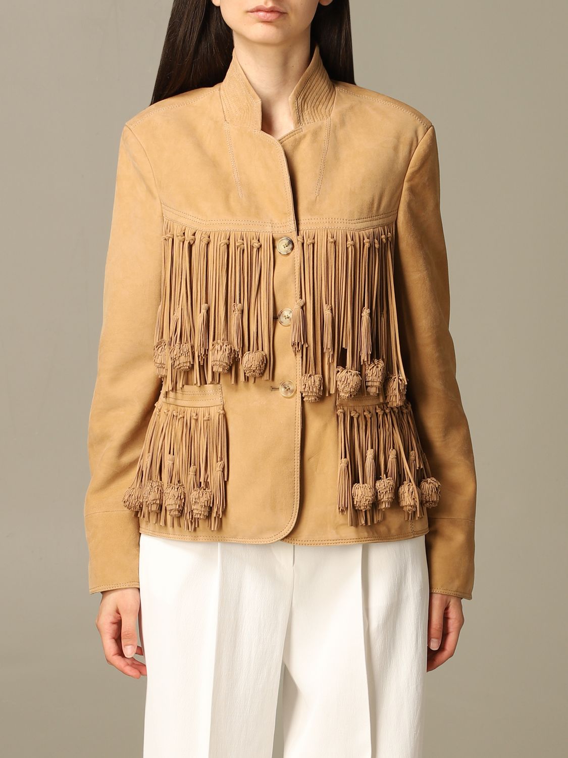 blazer beige femme