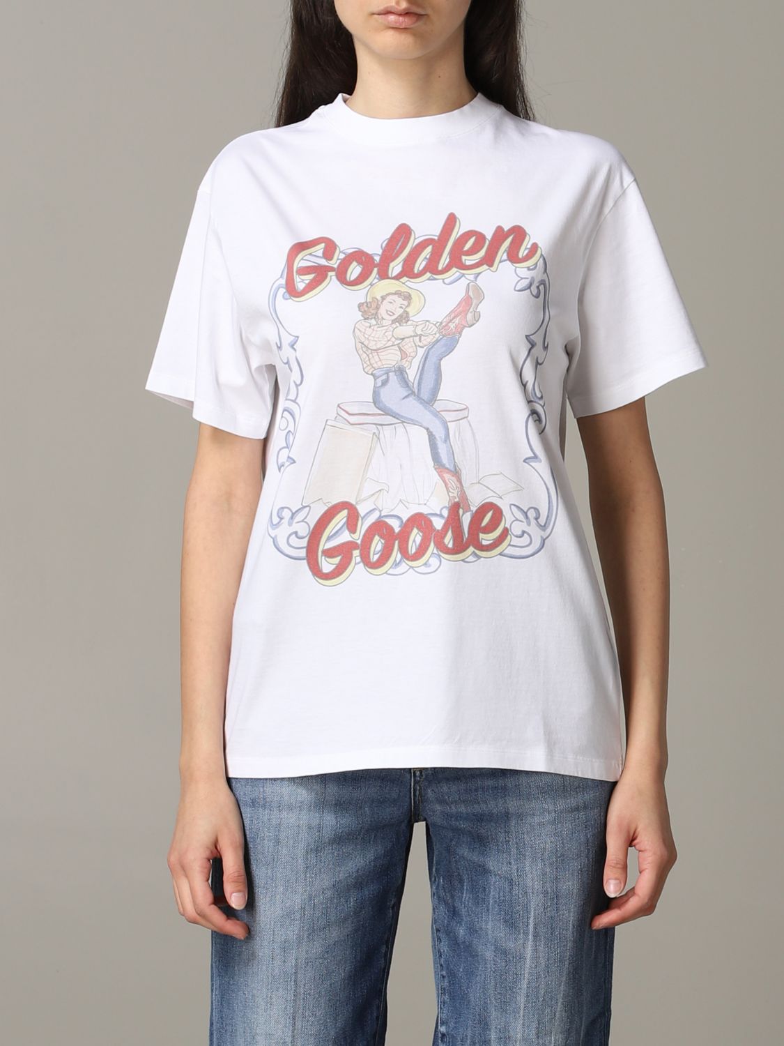 Golden Gooseアウトレット：Tシャツ レディース - ホワイト | GIGLIO ...