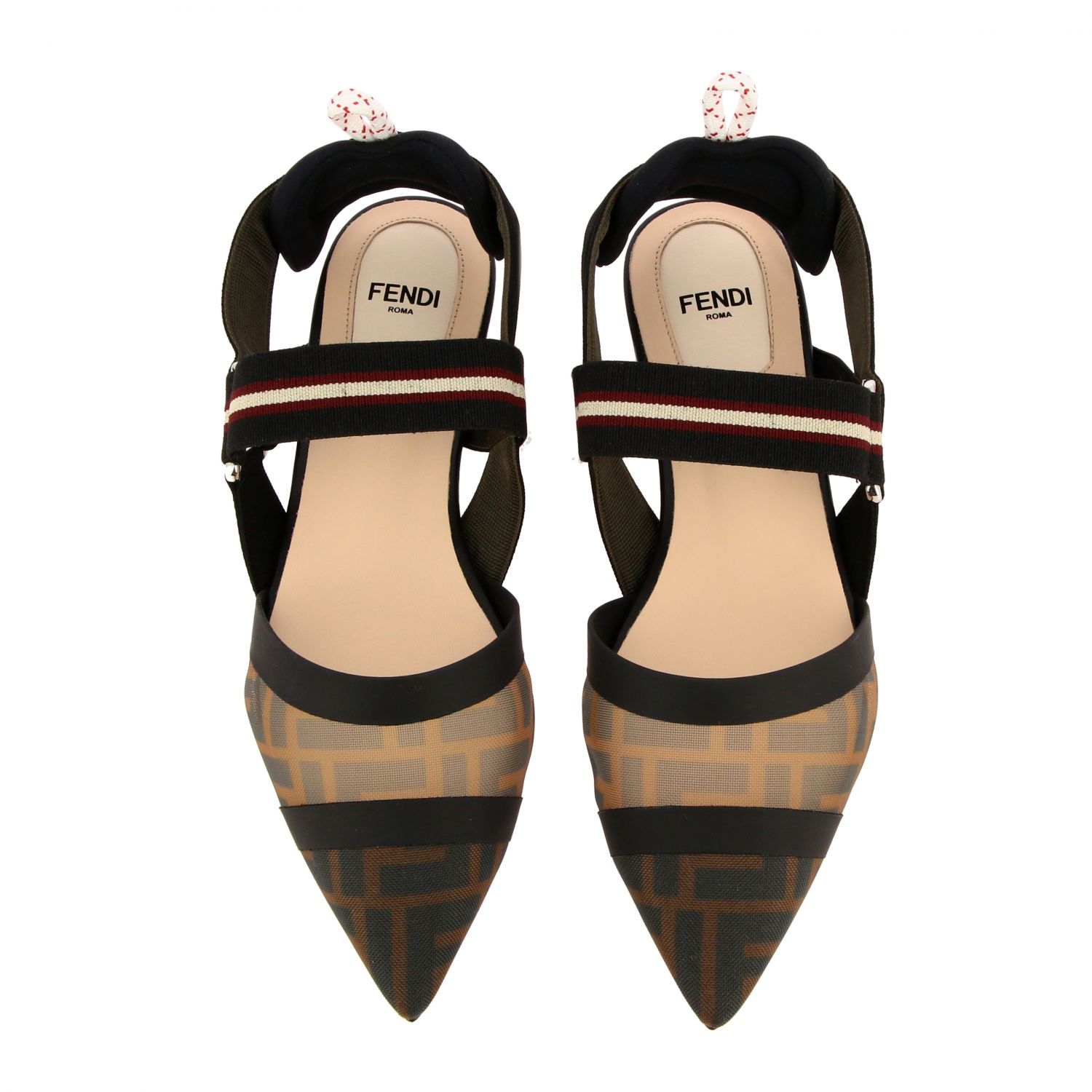 fendi pointed flats