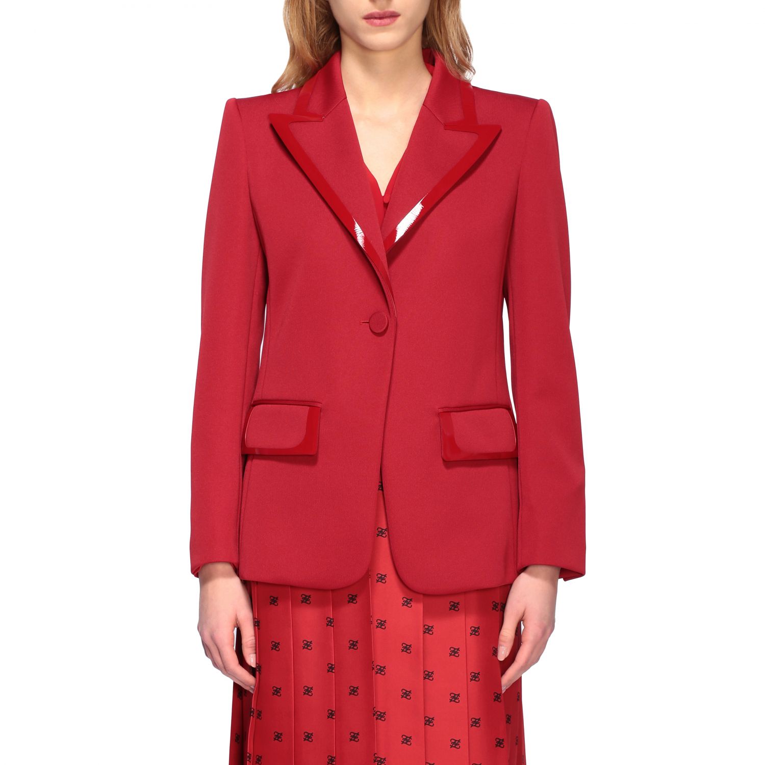 fendi red blazer