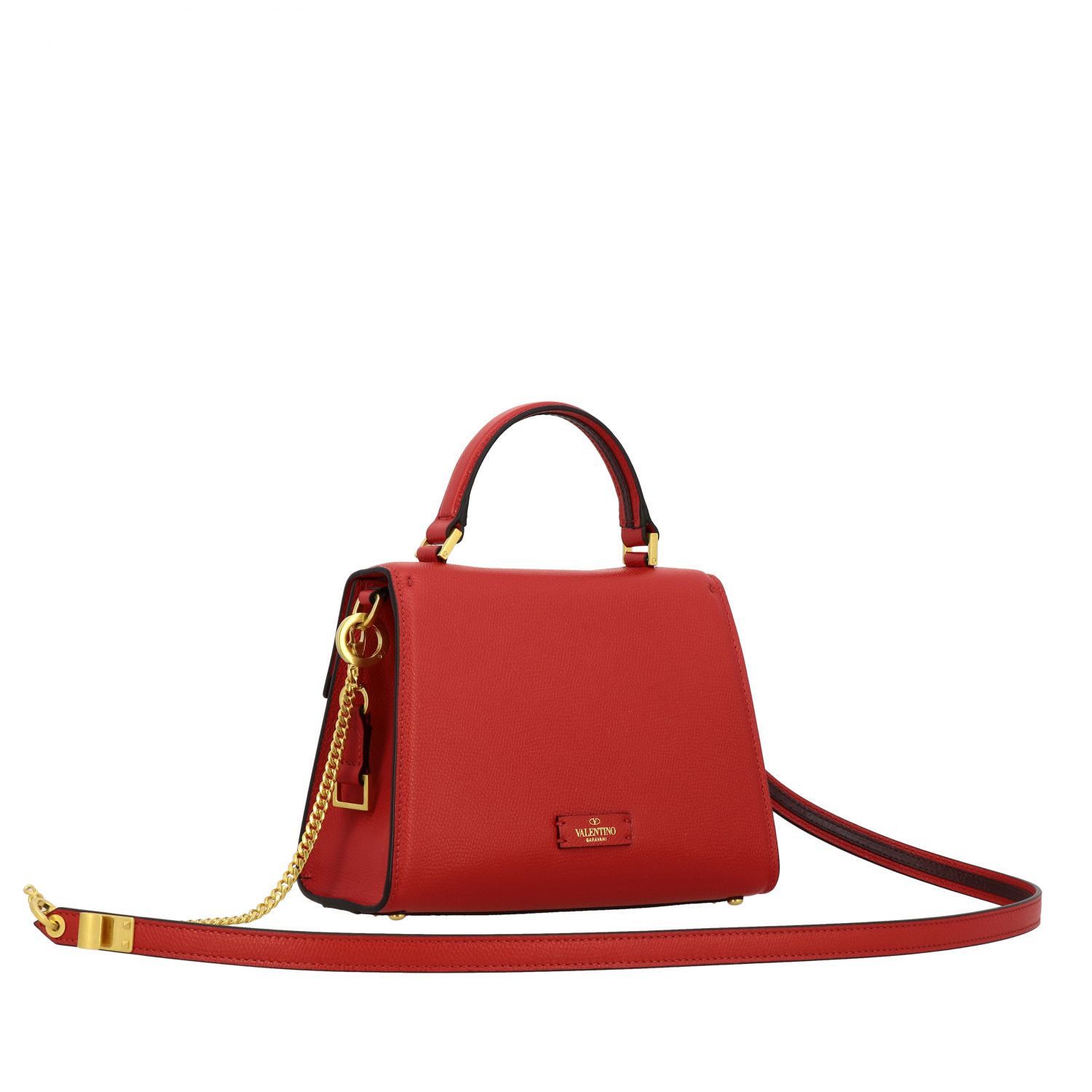 Rockstud velvet handbag Valentino Garavani Red in Velvet - 22763583