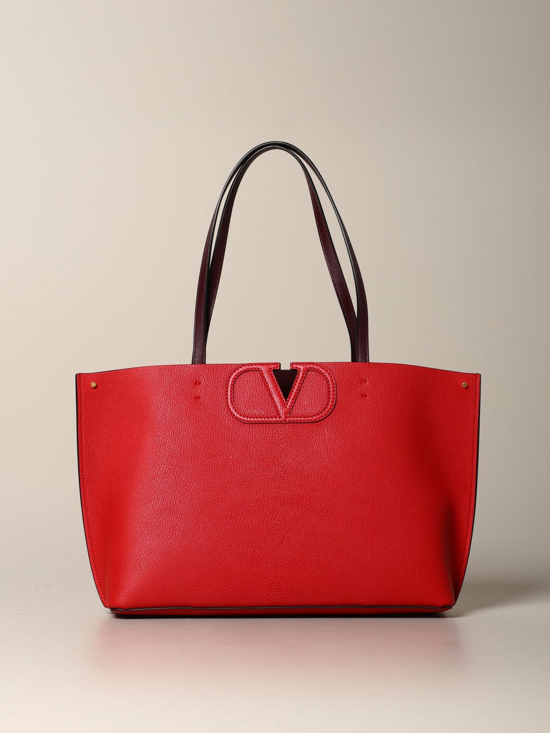 Far Varme fly Valentino Garavani Outlet: Medium shopping bag in leather - Red | Valentino  Garavani tote bags TW2B0F95 FQJ online at GIGLIO.COM