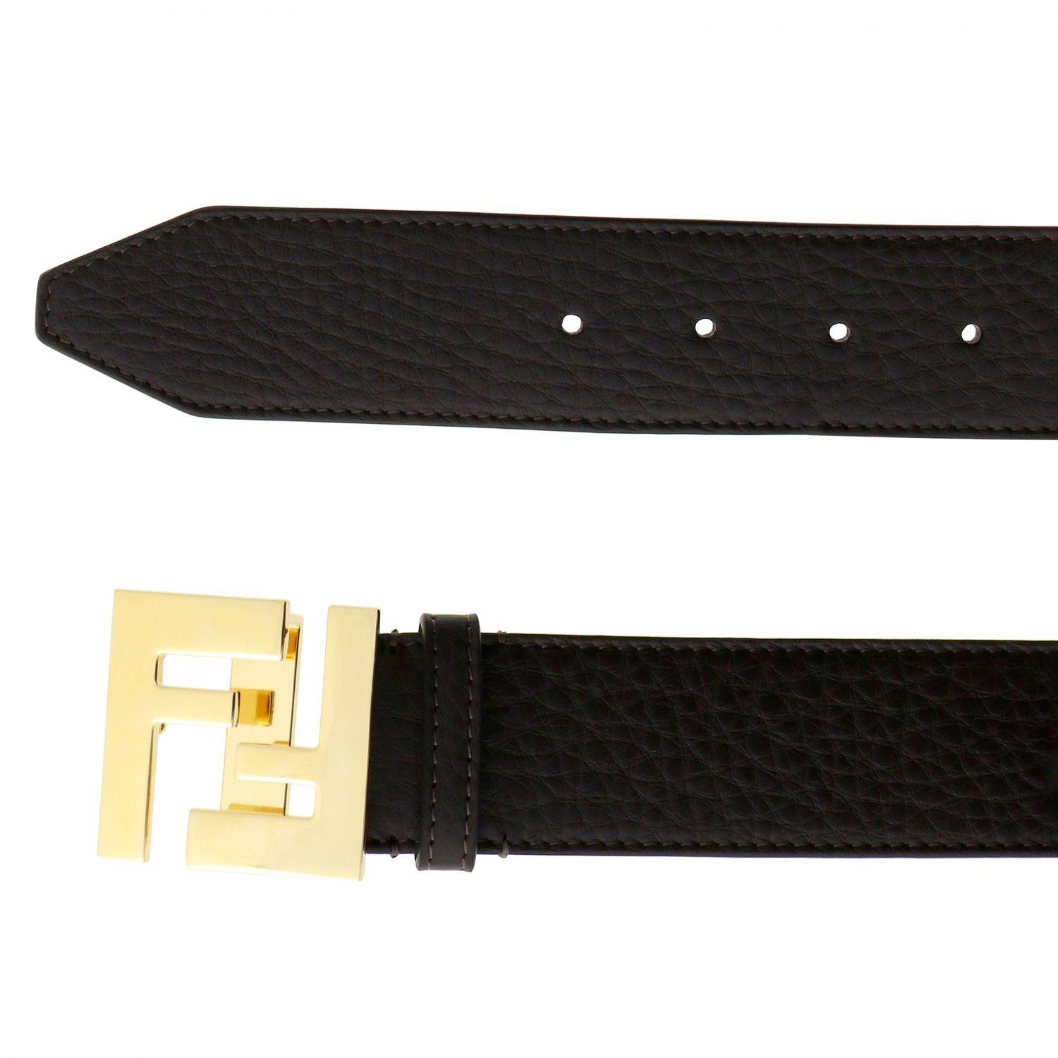 Fendi Ledergurtel Mit Ff Schnalle Gurtel Fendi Herren Braun Gurtel Fendi 7c0403 Sfr Giglio De