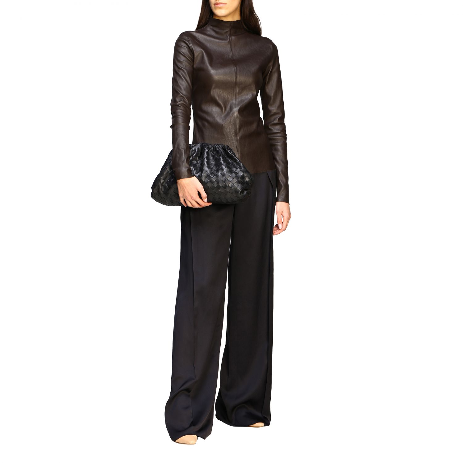 bottega veneta leather top