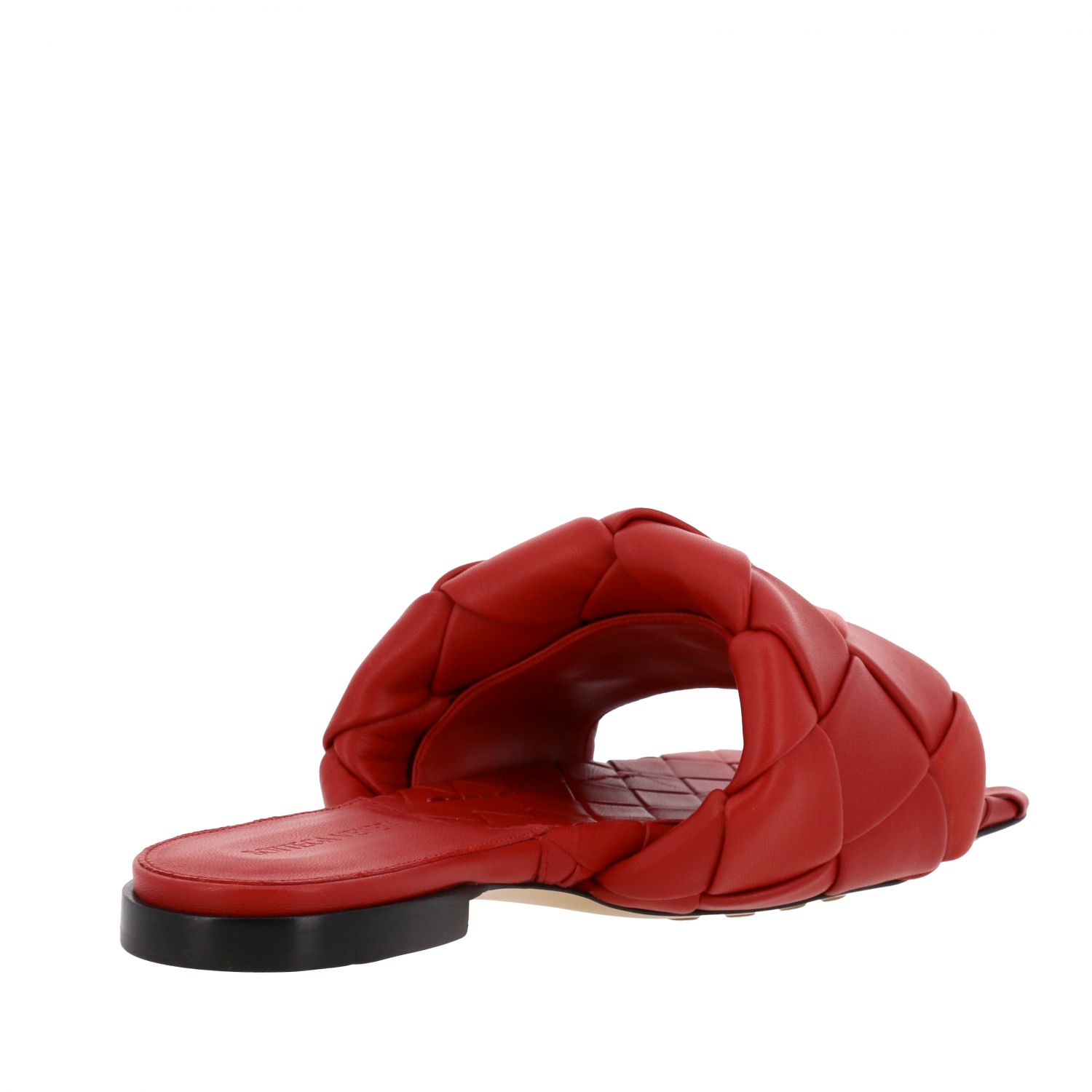 BOTTEGA VENETA: flat sandal in leather with maxi weave | Flat Sandals ...