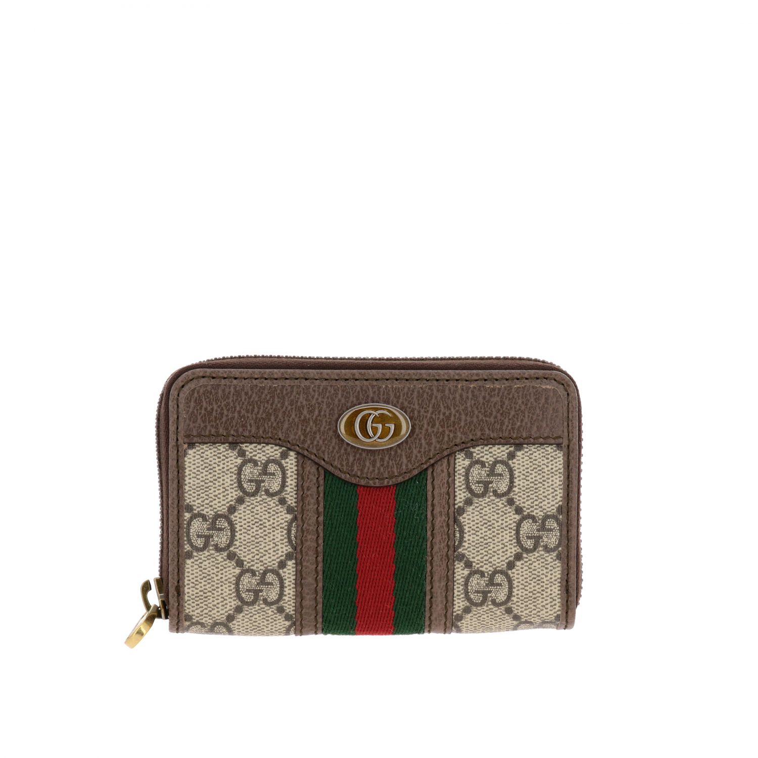 GUCCI: Ophidia wallet in GG Supreme leather with monogram - Beige ...