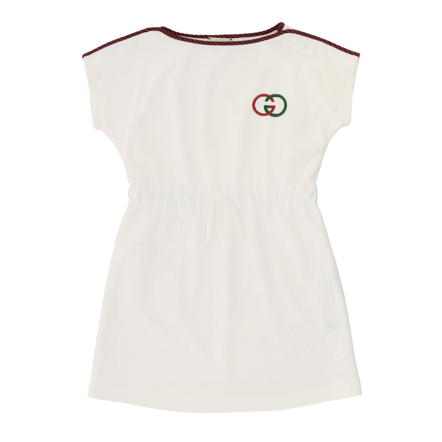 GUCCI: technical jersey dress with logo ...
