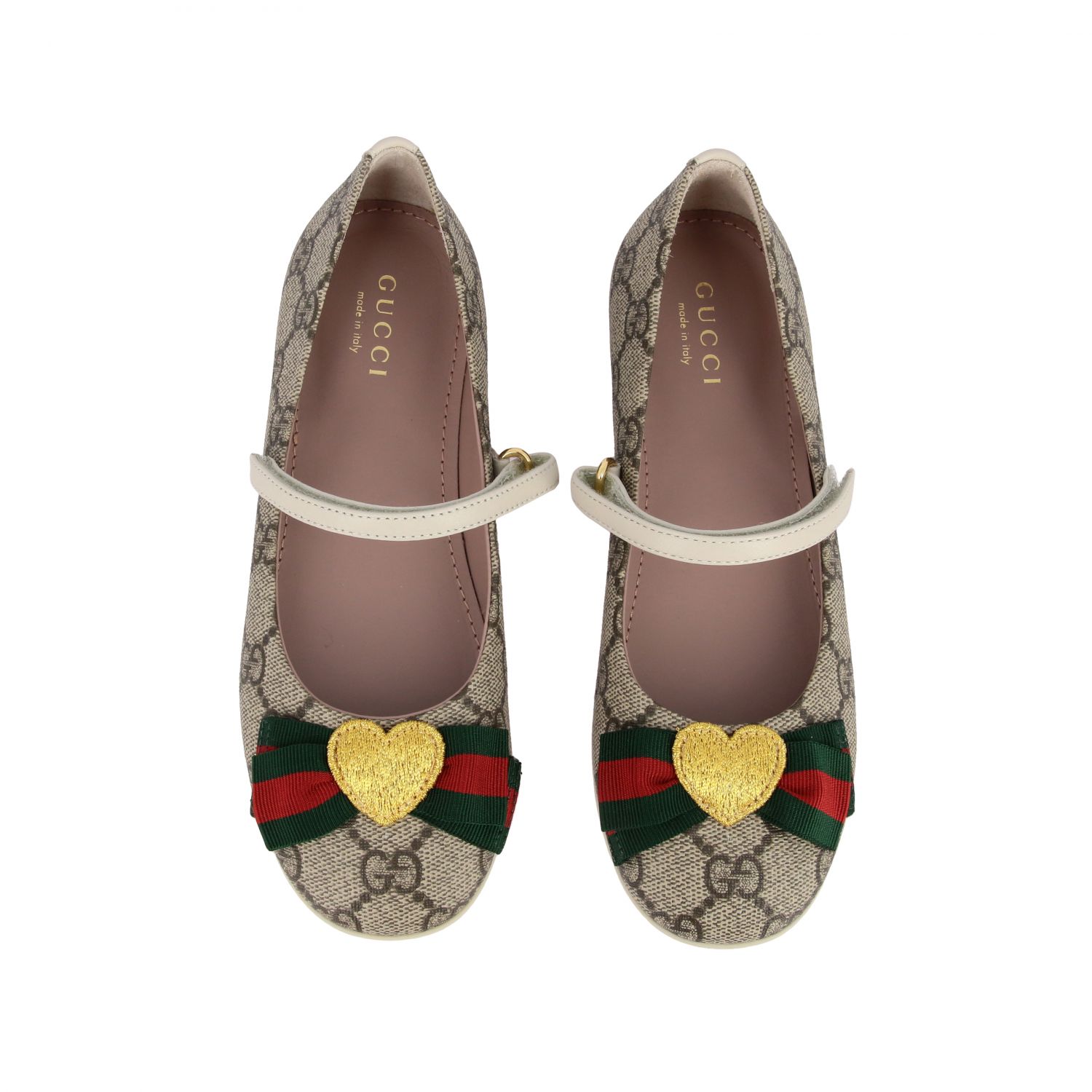 gucci leather ballet flat with bow
