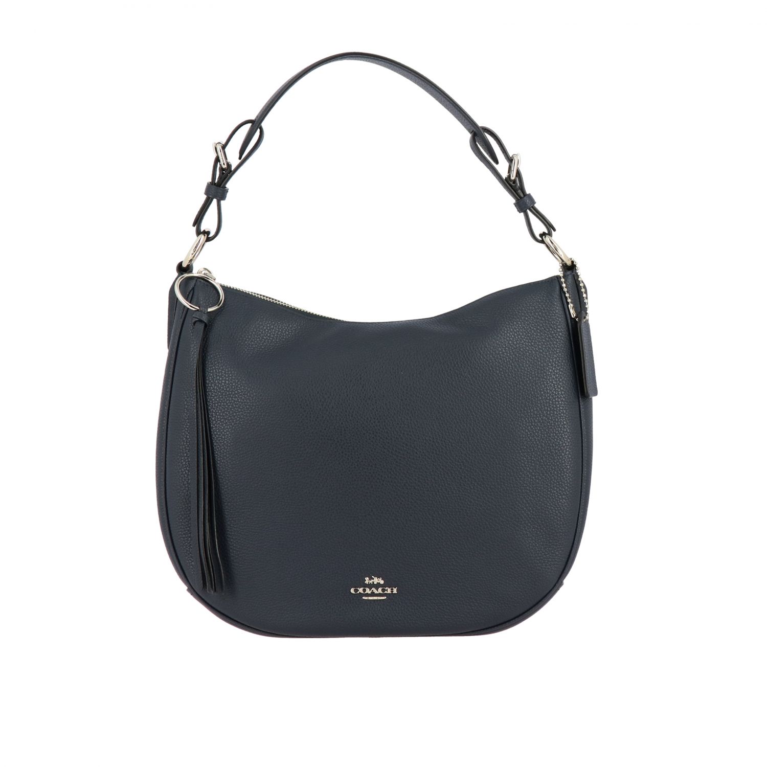 Coach Outlet: Sutton hobo bag in grained leather - Blue | Coach ...