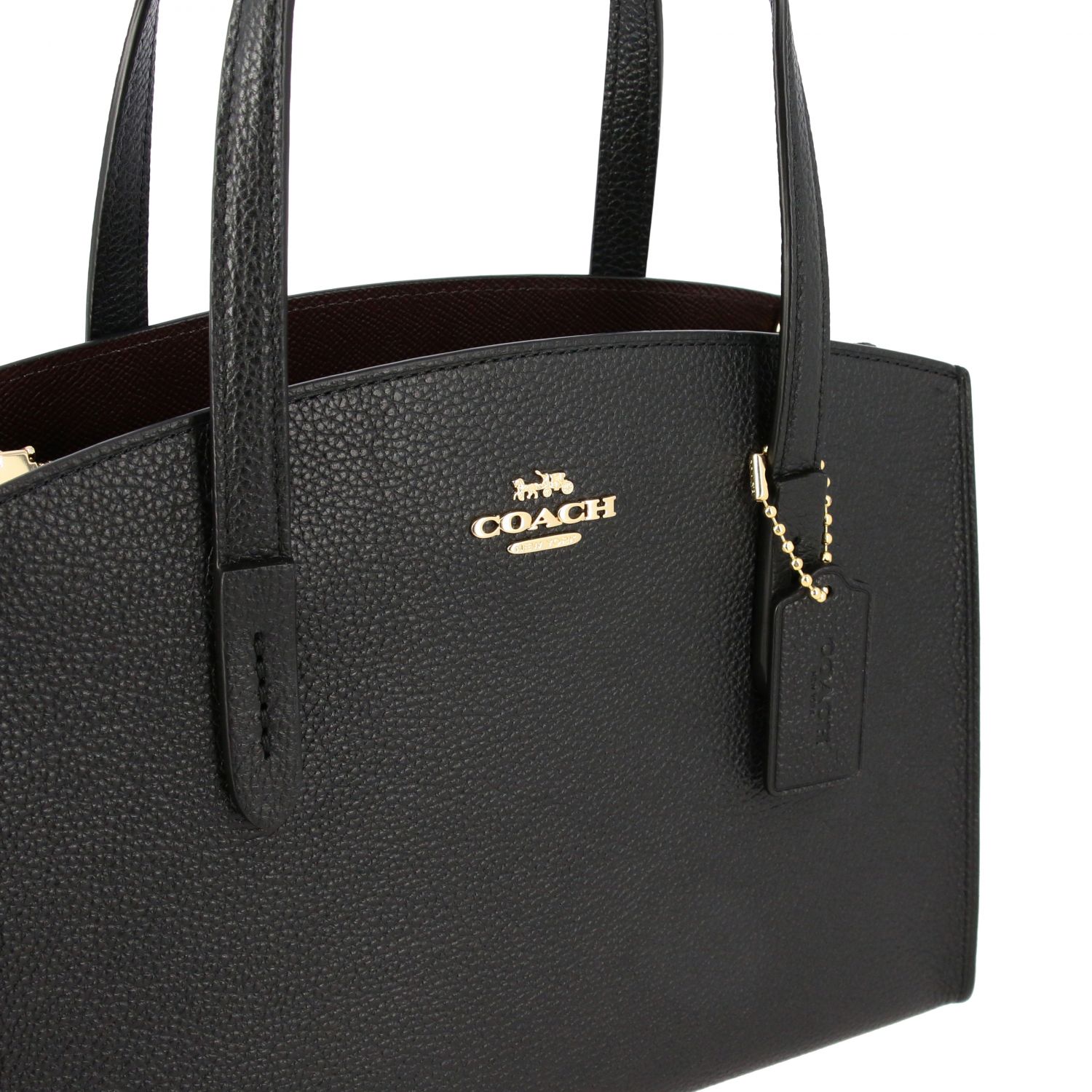 Coach Black Grained Tote Bag | epicrally.co.uk