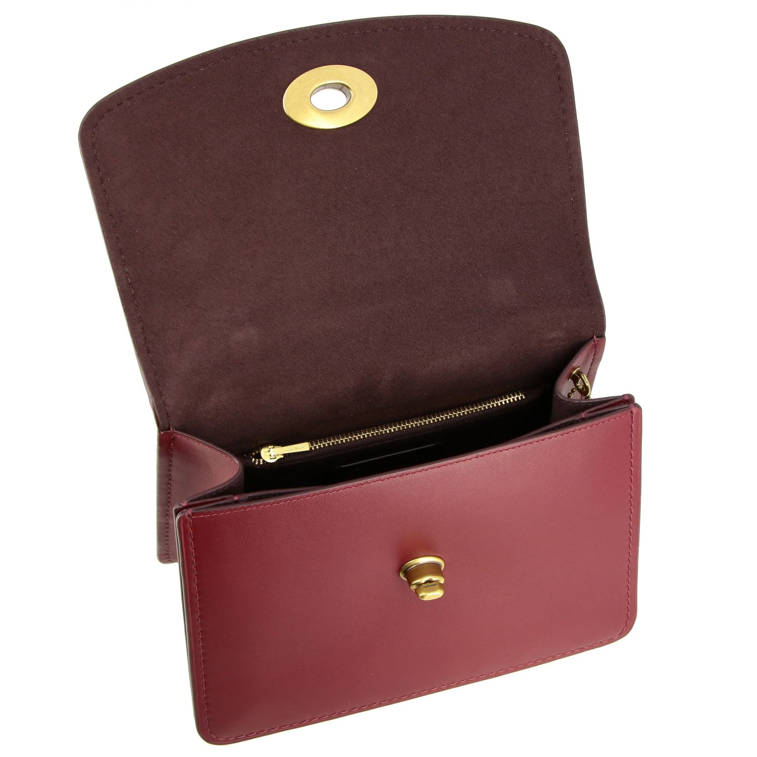 Coach Outlet: Parker bag in smooth leather - Burgundy | Coach handbag ...