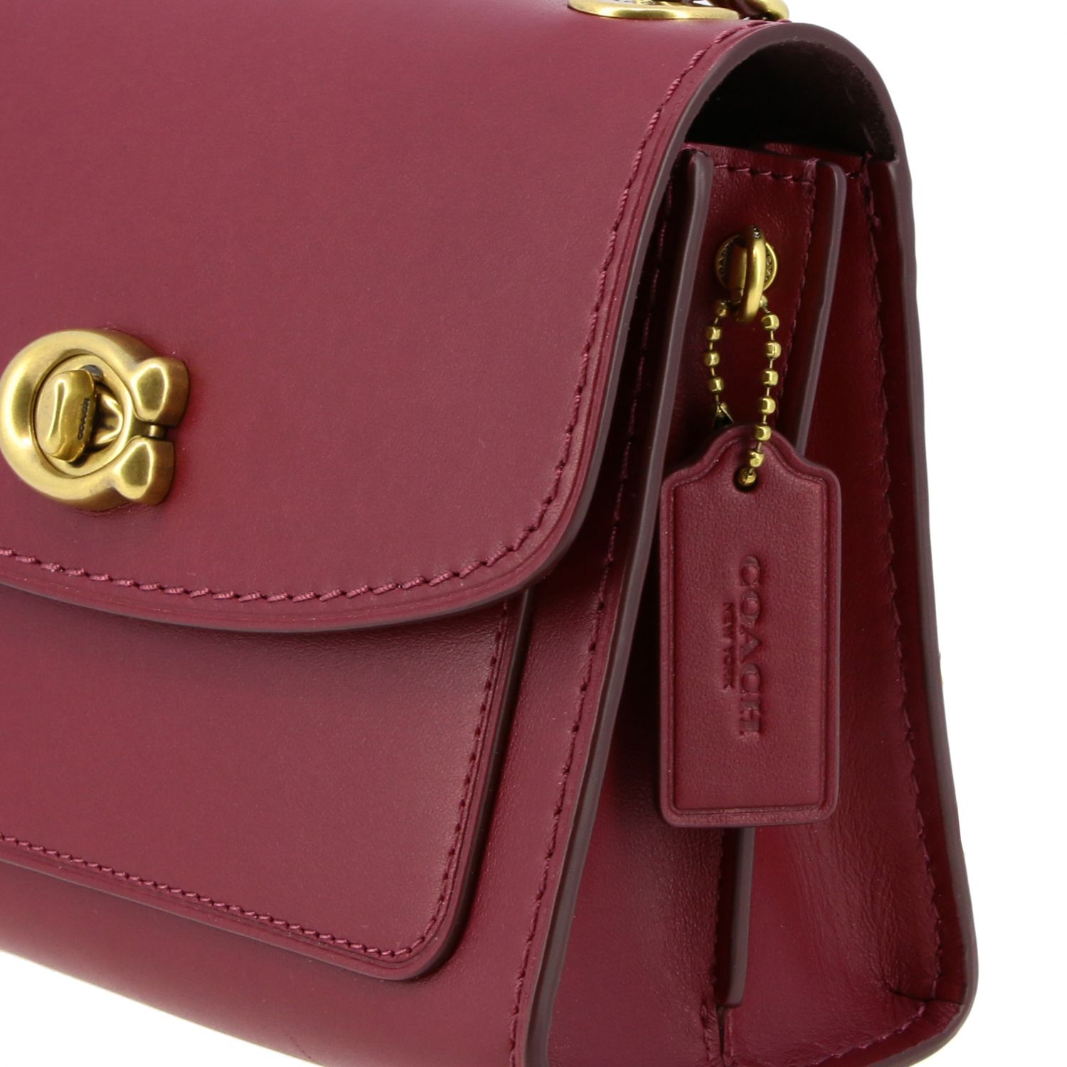 coach maroon shoulder bag