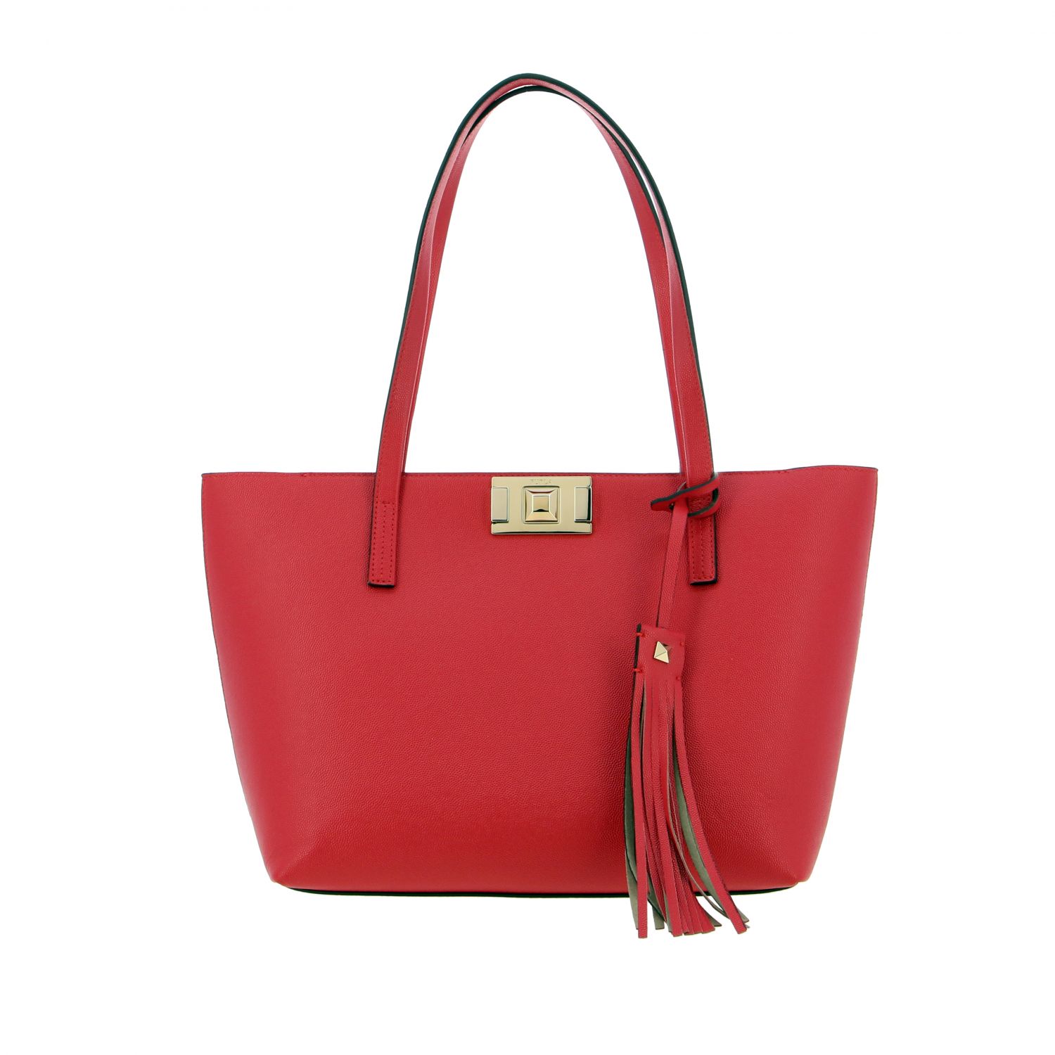 Mimì Furla tote bag in textured leather | Tote Bags Furla Women Red ...