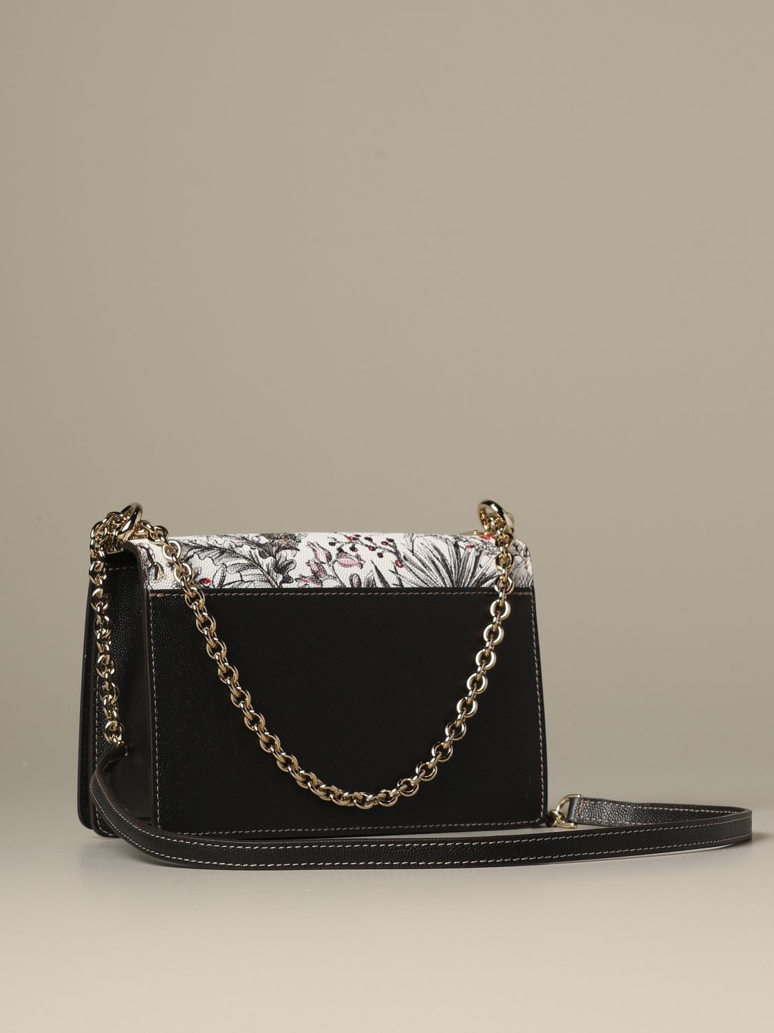 Furla Outlet Mimì shoulder bag in printed leather Pink Furla