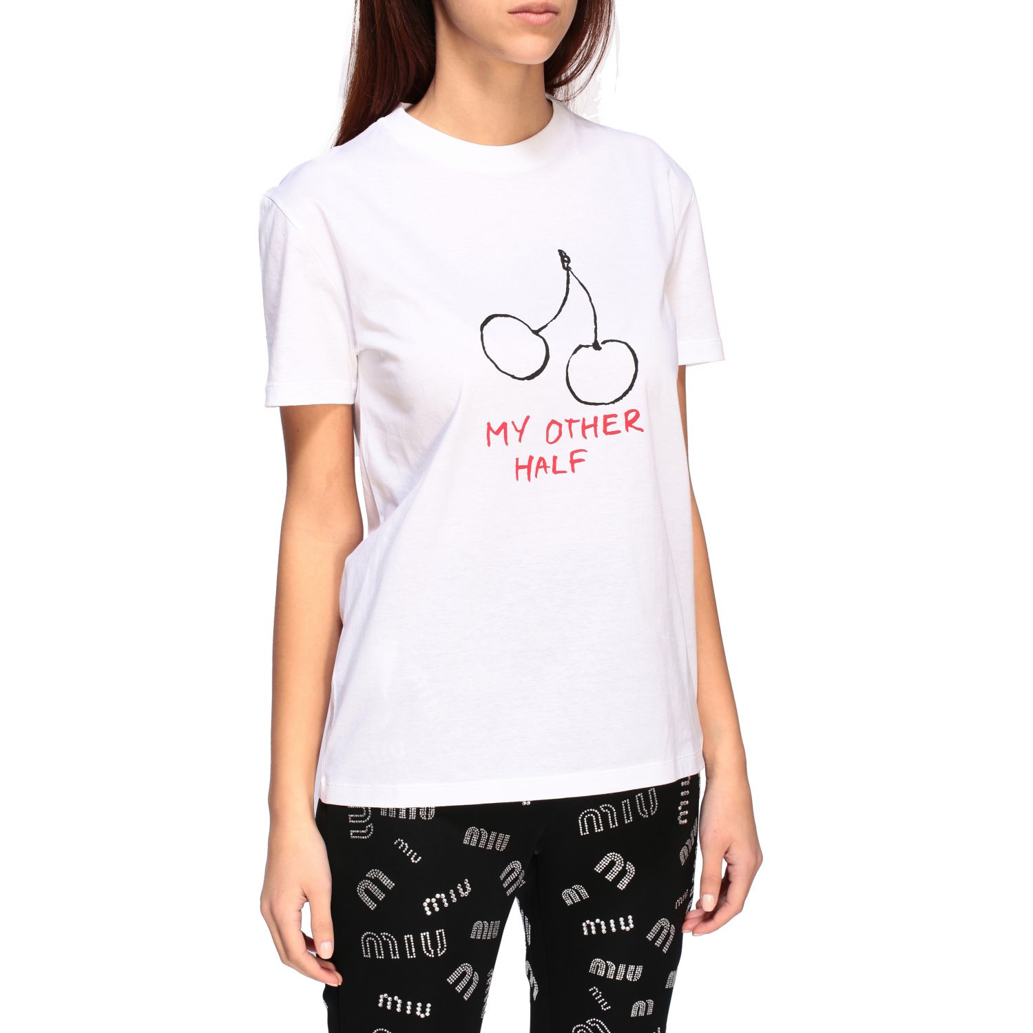 miu miu white t shirt