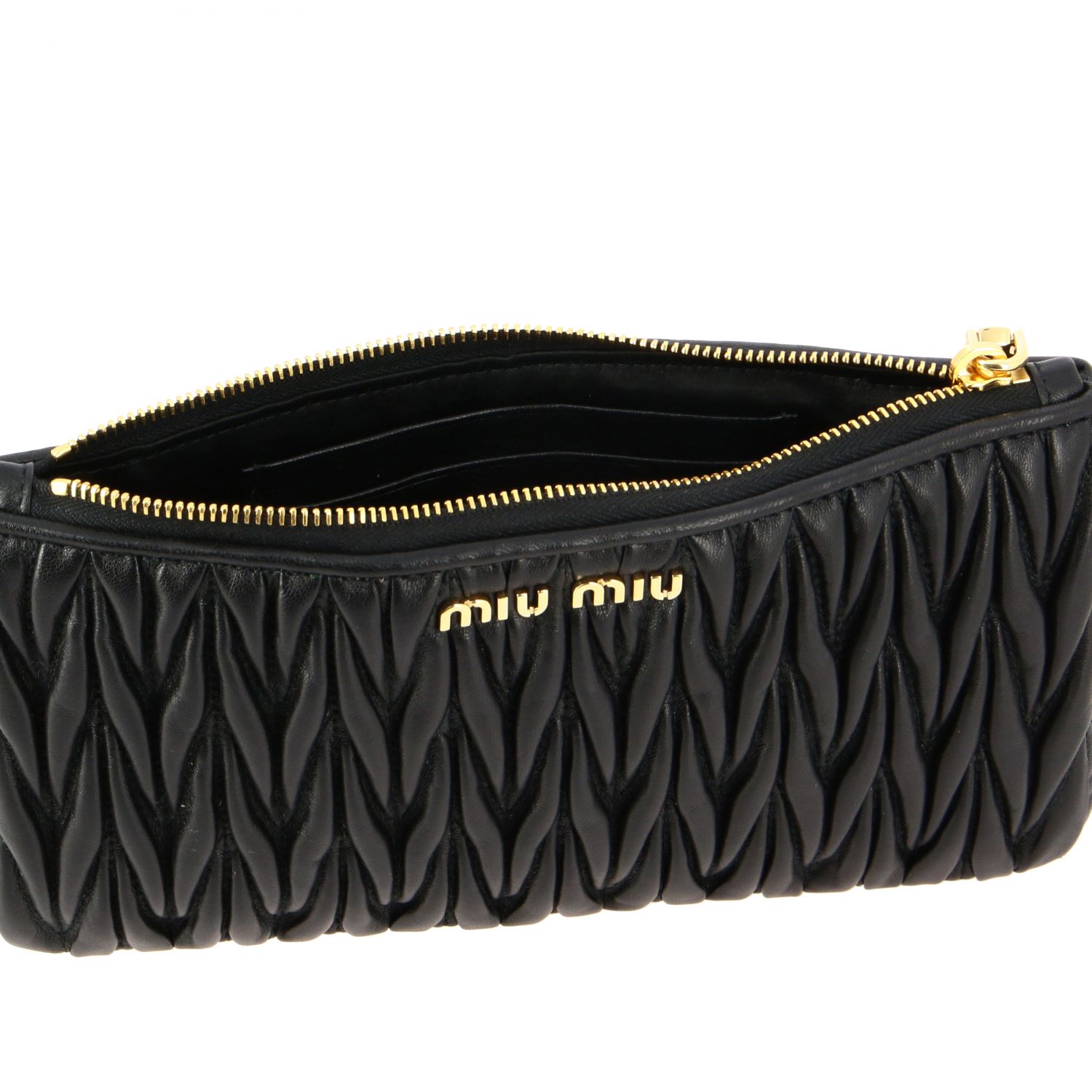 MIU MIU: clutch in matelassé leather with logo | Mini Bag Miu Miu Women