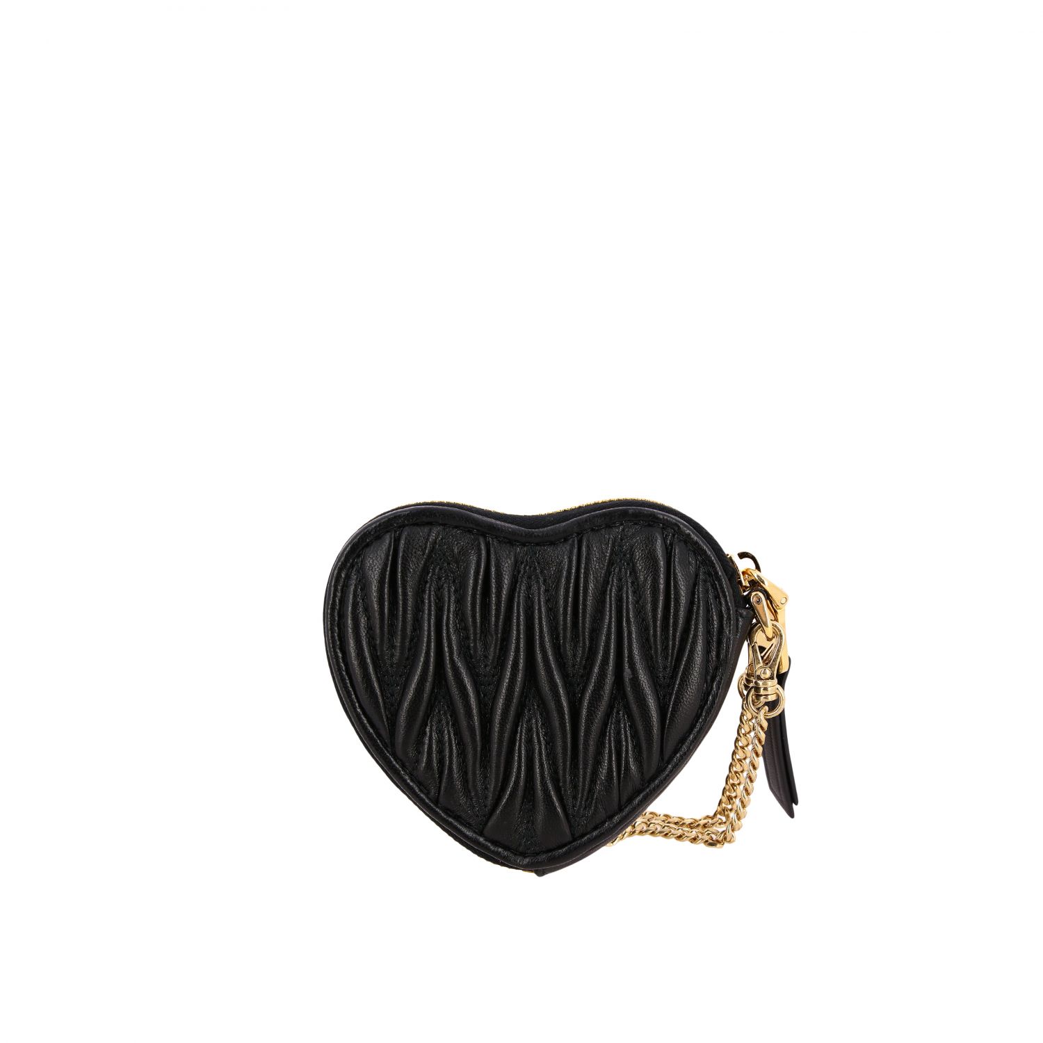 MIU MIU: Heart-shaped purse in matelassé leather | Wallet Miu Miu Women ...