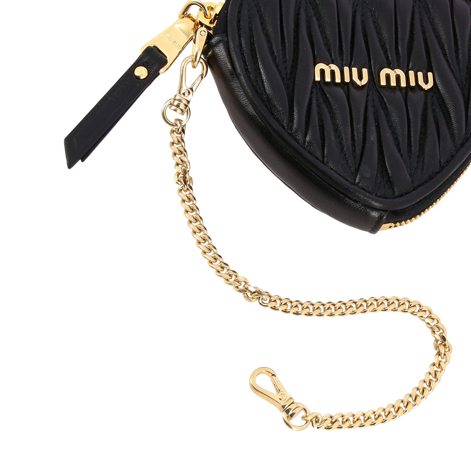 Miu Miu Portamonete in Pelle unisex uomo donna - Glamood Outlet