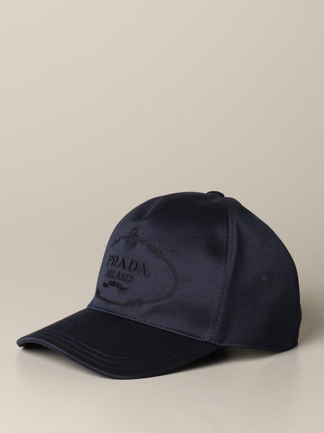 PRADA: hat for men - Blue | Prada hat 2HC179 2DB1 online on 