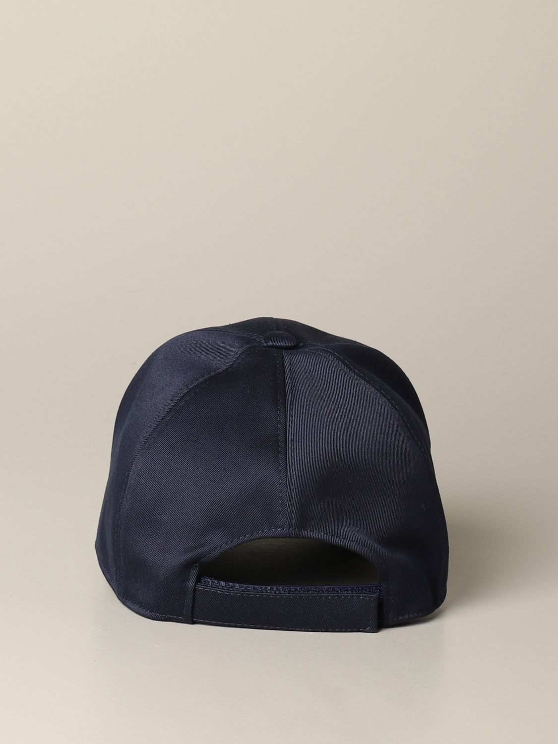 PRADA: hat with logo - Blue | Prada hat 2HC179 2DB1 online on 