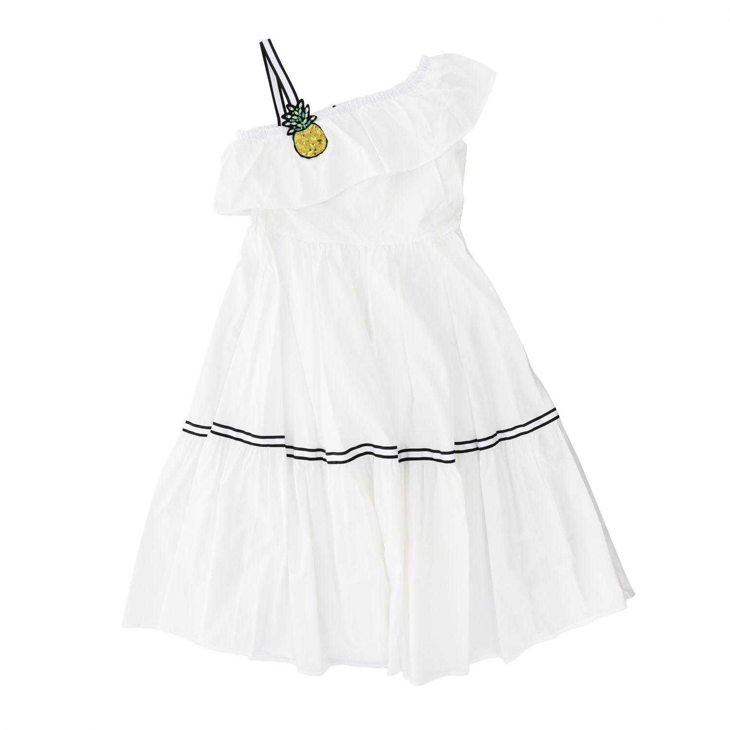 Monnalisa Baumwollkleid Mit Patch Kleid Monnalisa Kinder Weiss Kleid Monnalisa ah 5117 Giglio De