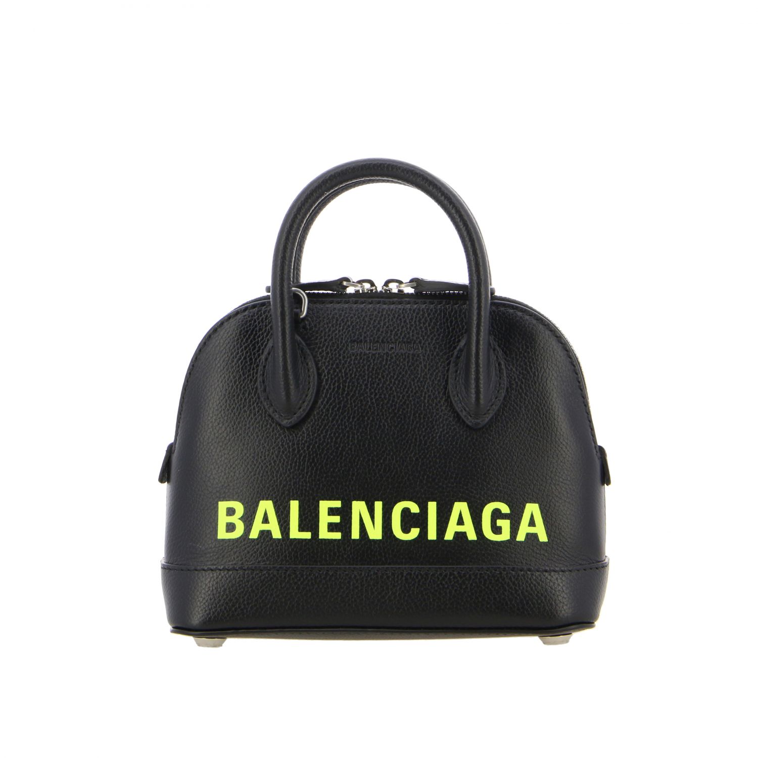Balenciaga Ville Xxs Leather Top Handle Bag in Black