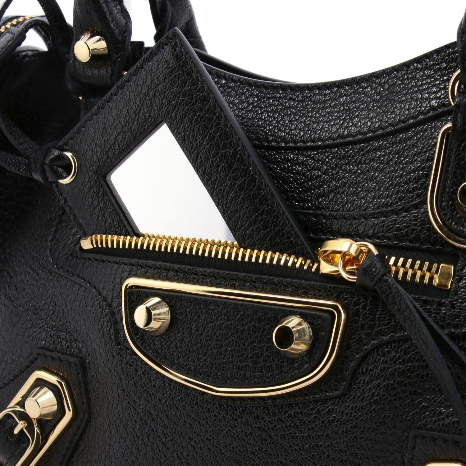 BALENCIAGA: City leather bag with metallic finishes | Mini Bag